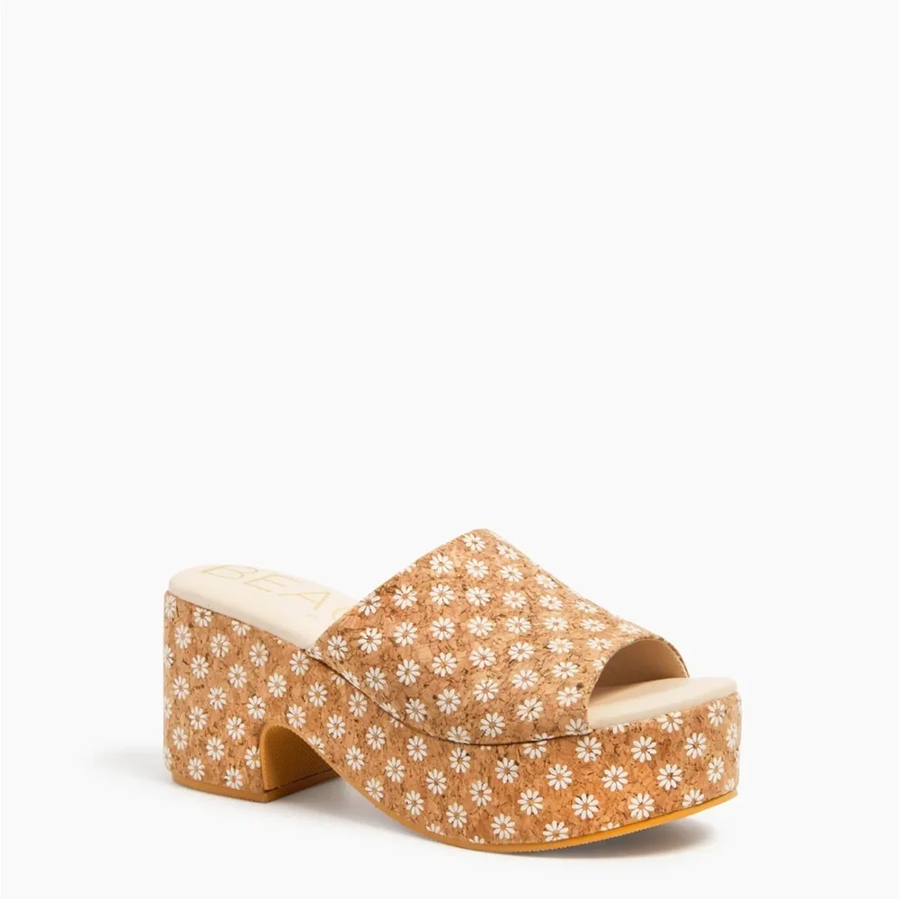 New Matisse Cork Daisy Terry Heels 70’s groovy platform - Picture 4 of 9